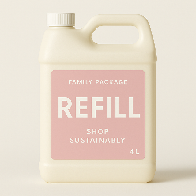 Family Pack Double: Săpun lichid pentru mâini și corp 4L & Șampon cu extract de rodie 4L