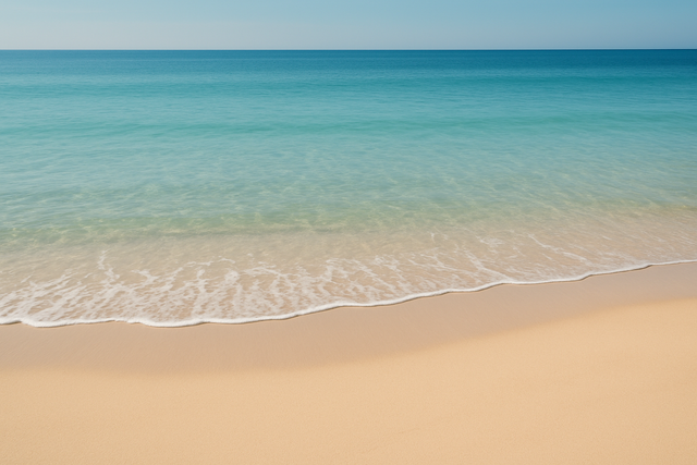 see side, just sand and water